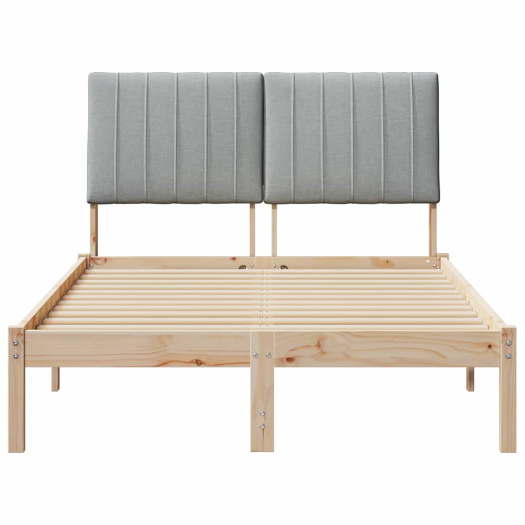 Bedframe met hoofdeinde Bruin 120 x 190 cm Stof