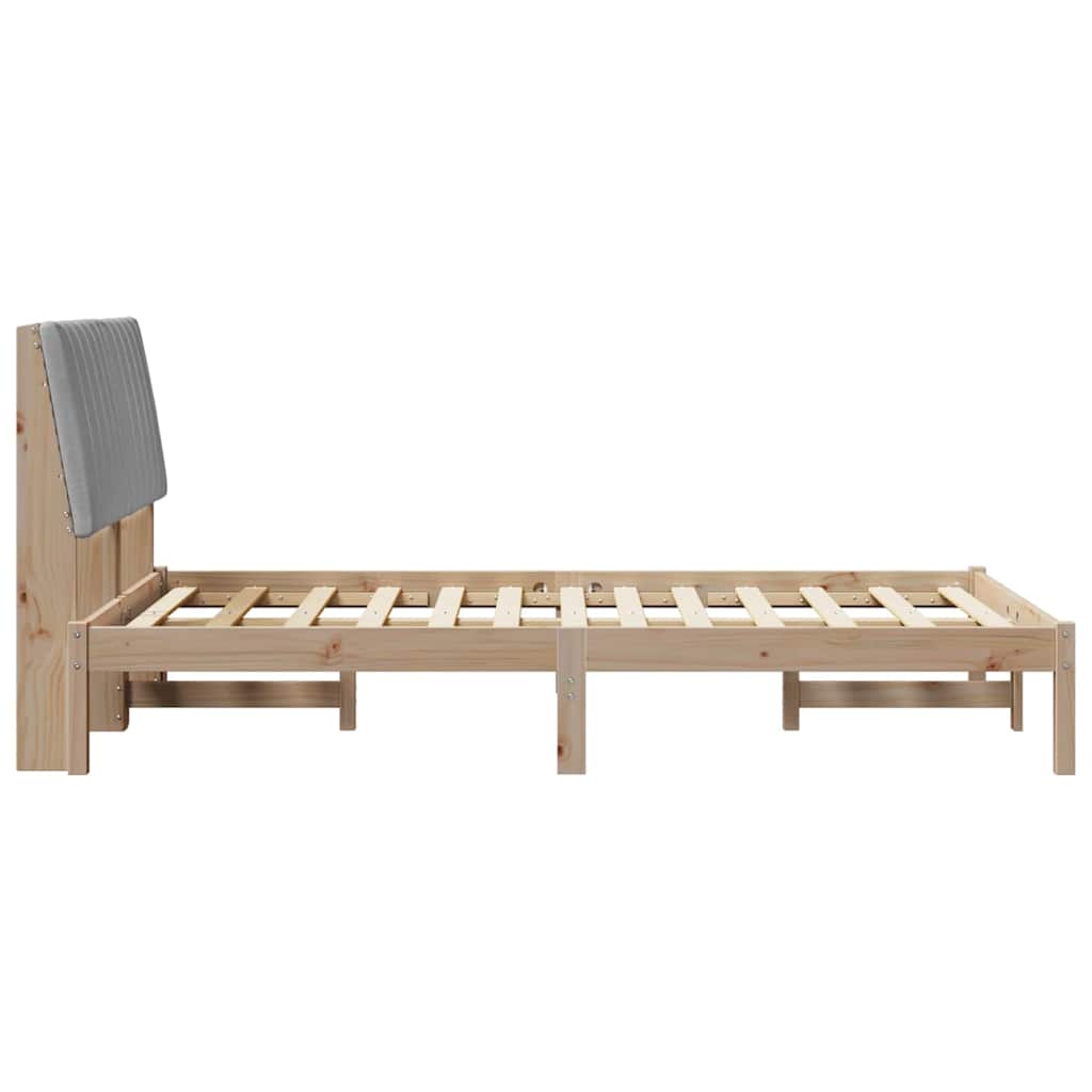 Bedframe met hoofdeinde Bruin 120 x 190 cm Stof