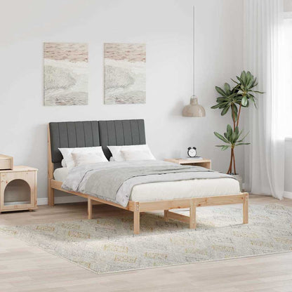 Bedframe met hoofdeinde Bruin 120 x 190 cm Stof