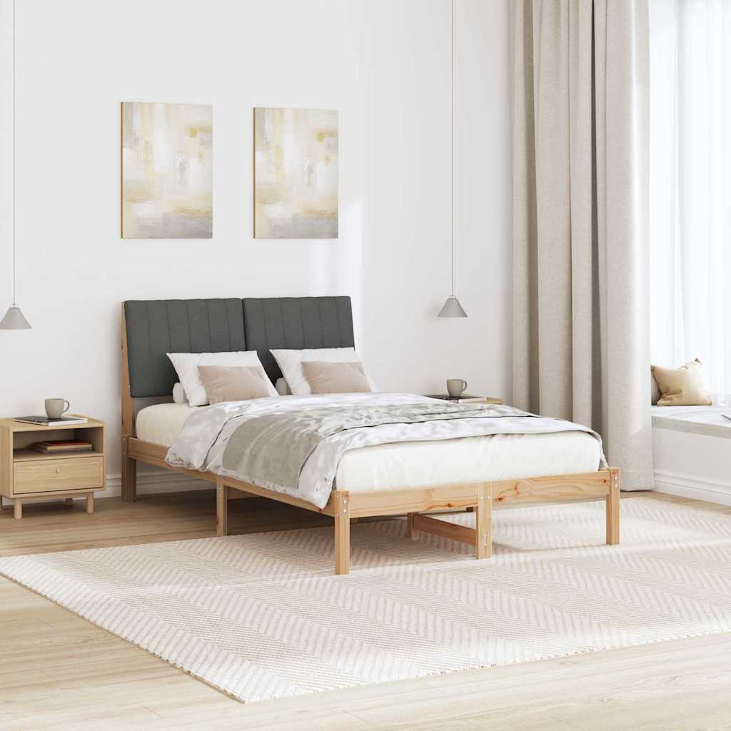 Bedframe met hoofdeinde Bruin 120 x 190 cm Stof