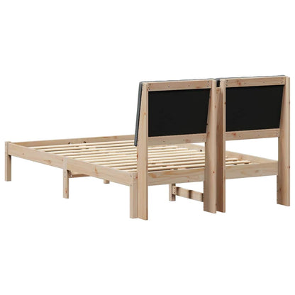 Bedframe met hoofdeinde Bruin 120 x 190 cm Stof