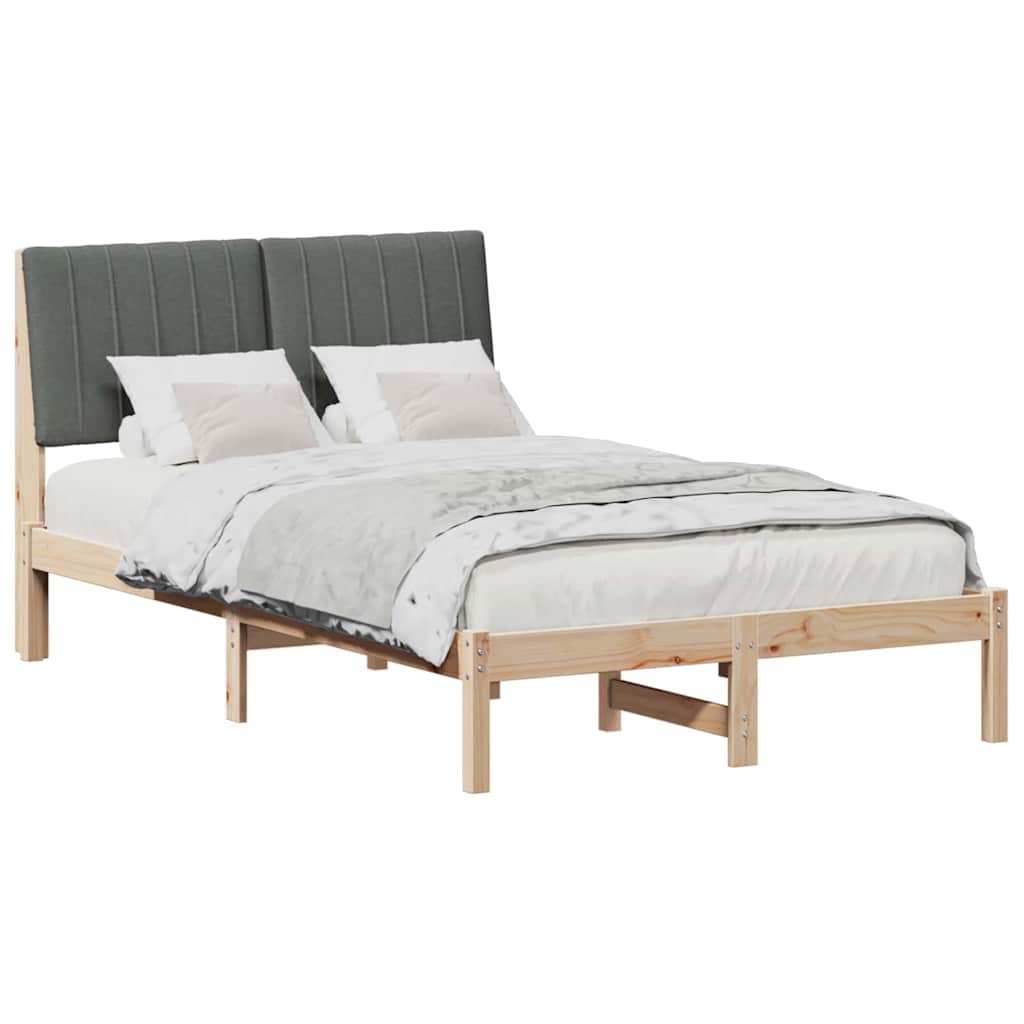 Bedframe met hoofdeinde Bruin 120 x 190 cm Stof
