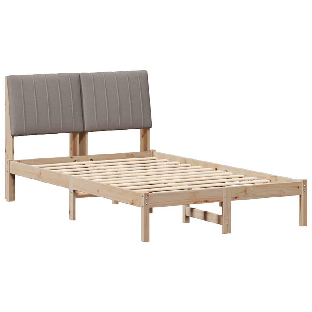 Bedframe met hoofdeinde Bruin 120 x 190 cm Stof