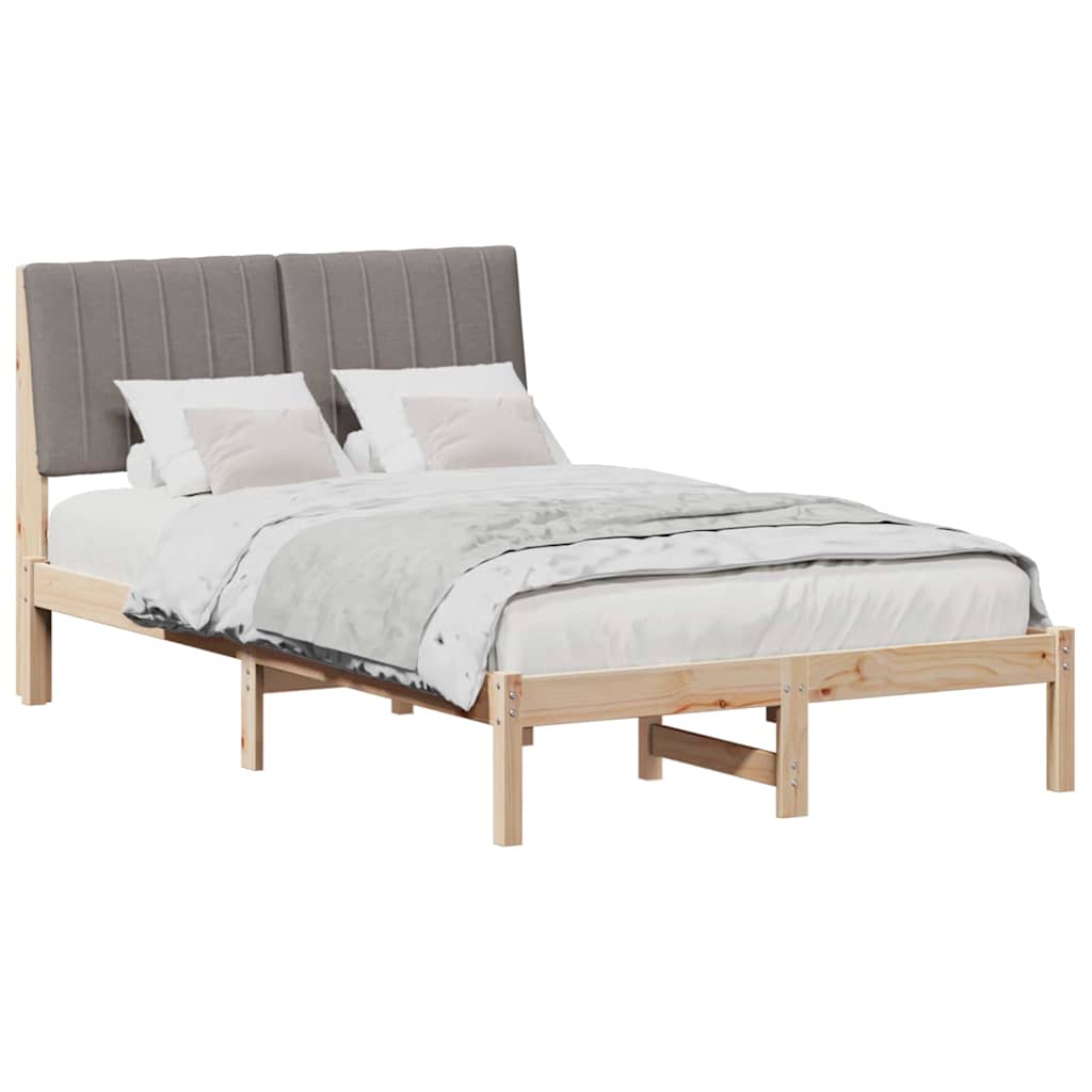 Bedframe met hoofdeinde Bruin 120 x 190 cm Stof