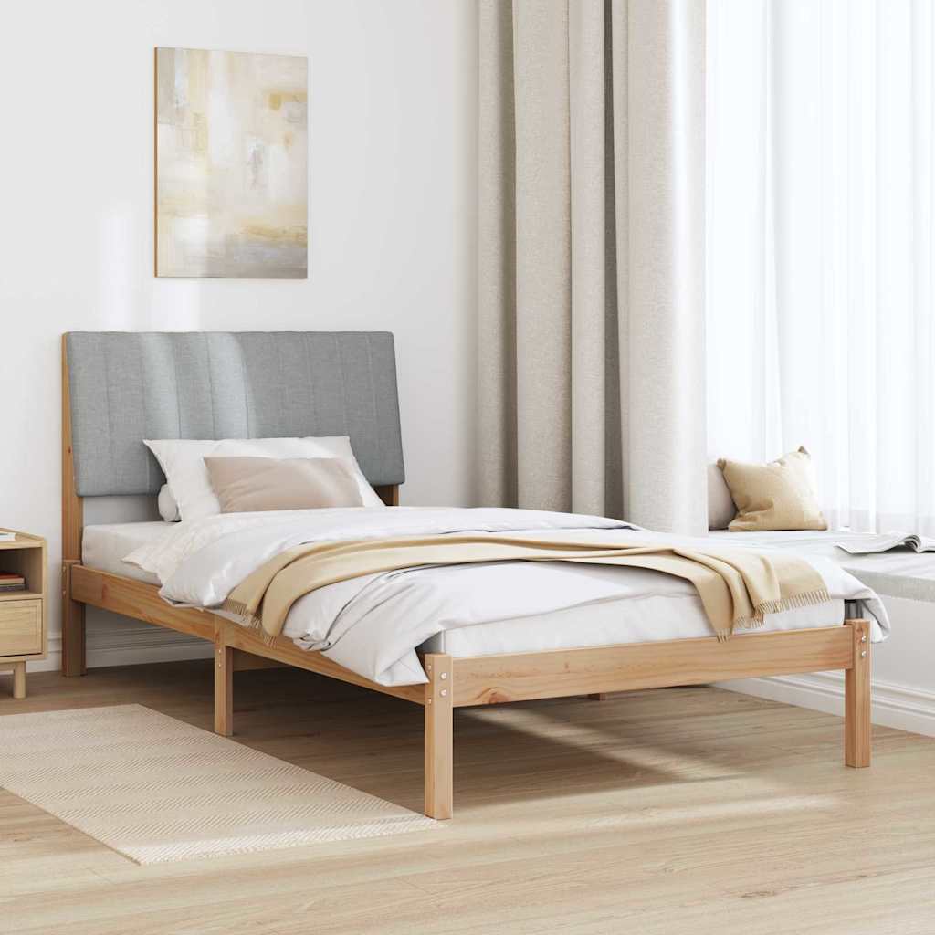Bedframe met hoofdeinde Bruin 100 x 200 cm Stof