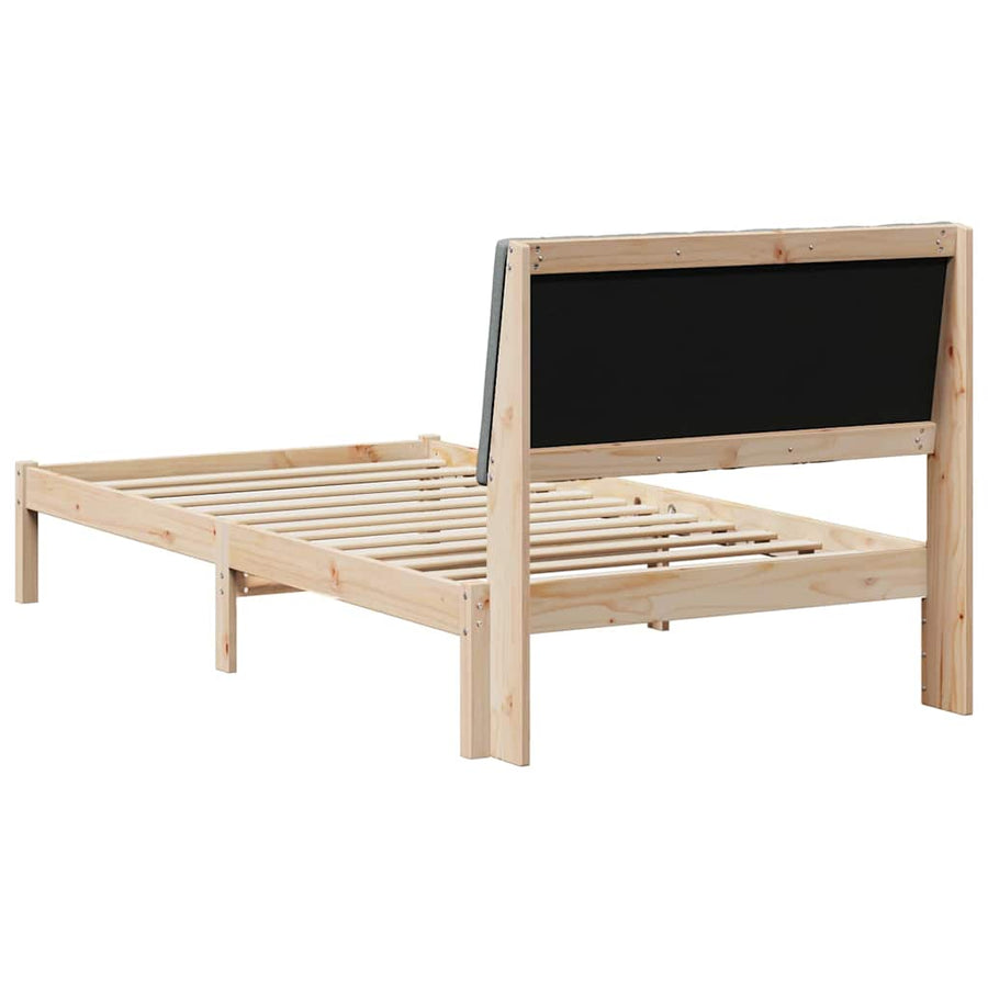 Bedframe met hoofdeinde Bruin 100 x 200 cm Stof
