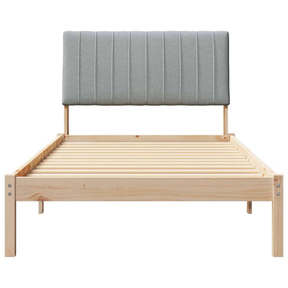Bedframe met hoofdeinde Bruin 100 x 200 cm Stof