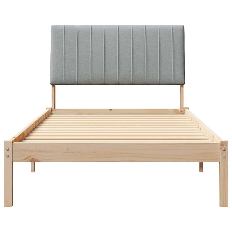 Bedframe met hoofdeinde Bruin 100 x 200 cm Stof