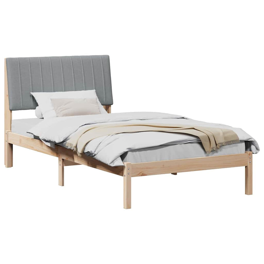 Bedframe met hoofdeinde Bruin 100 x 200 cm Stof