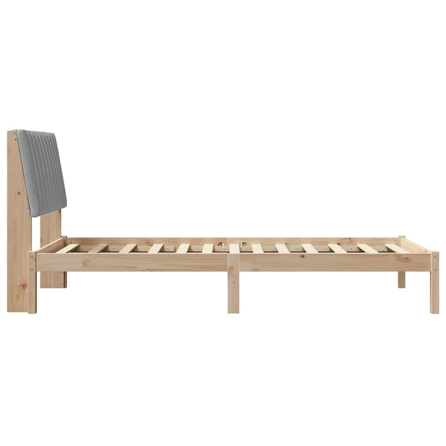 Bedframe met hoofdeinde Bruin 100 x 200 cm Stof