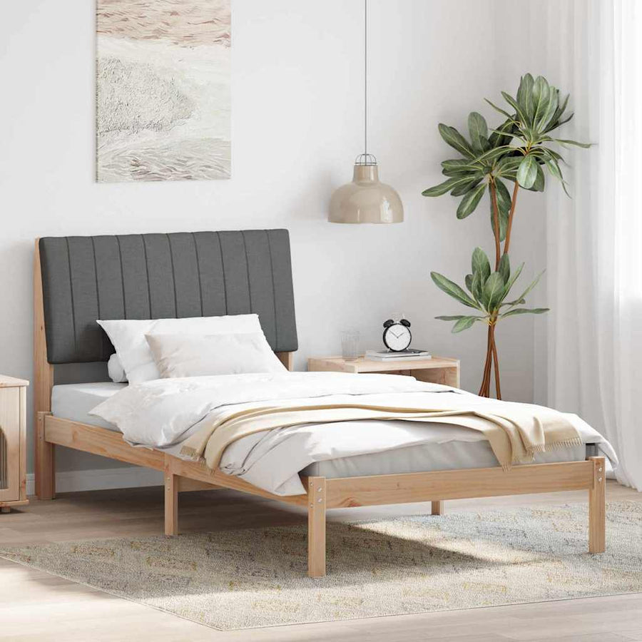 Bedframe met hoofdeinde Bruin 100 x 200 cm Stof