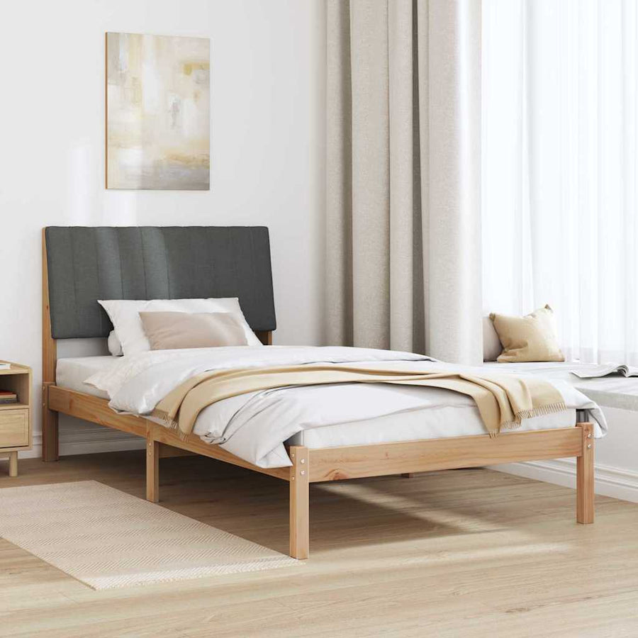 Bedframe met hoofdeinde Bruin 100 x 200 cm Stof