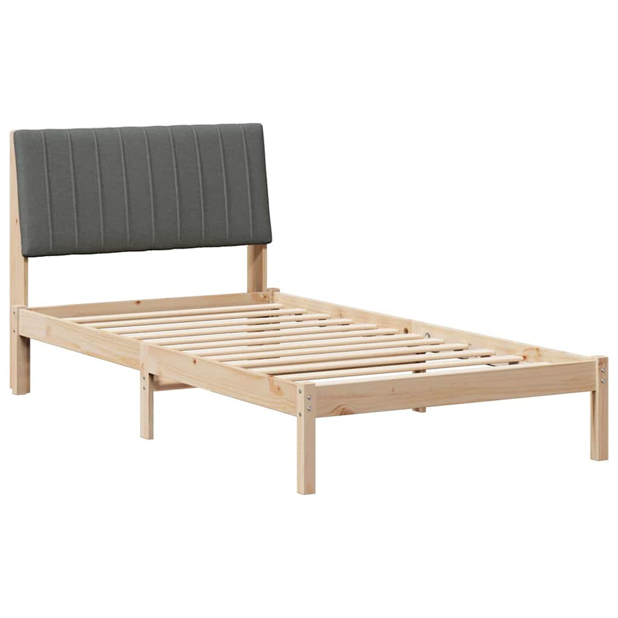 Bedframe met hoofdeinde Bruin 100 x 200 cm Stof