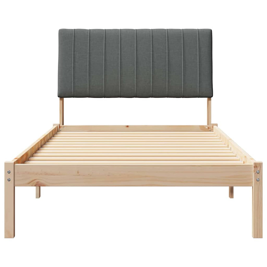Bedframe met hoofdeinde Bruin 100 x 200 cm Stof