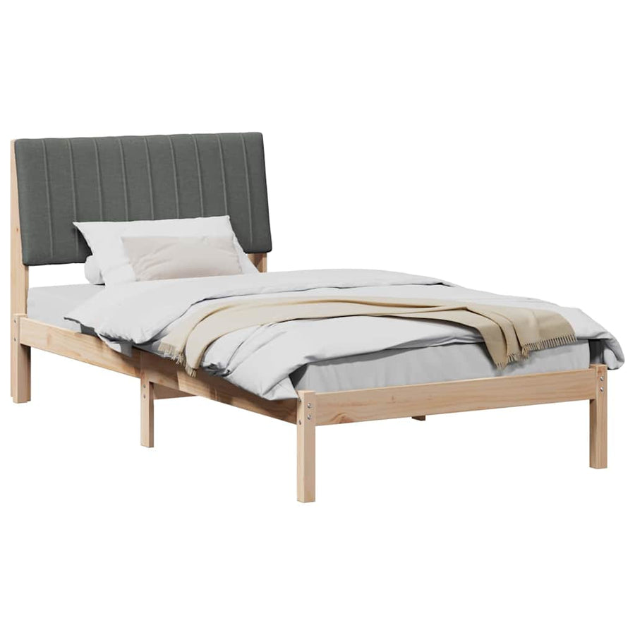 Bedframe met hoofdeinde Bruin 100 x 200 cm Stof