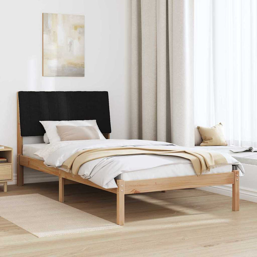 Bedframe met hoofdeinde Bruin 100 x 200 cm Stof