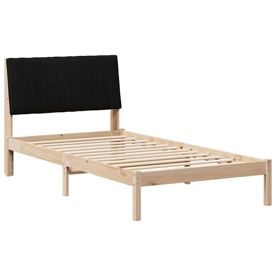 Bedframe met hoofdeinde Bruin 100 x 200 cm Stof