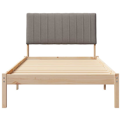 Bedframe met hoofdeinde Bruin 100 x 200 cm Stof