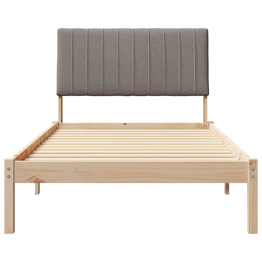 Bedframe met hoofdeinde Bruin 100 x 200 cm Stof