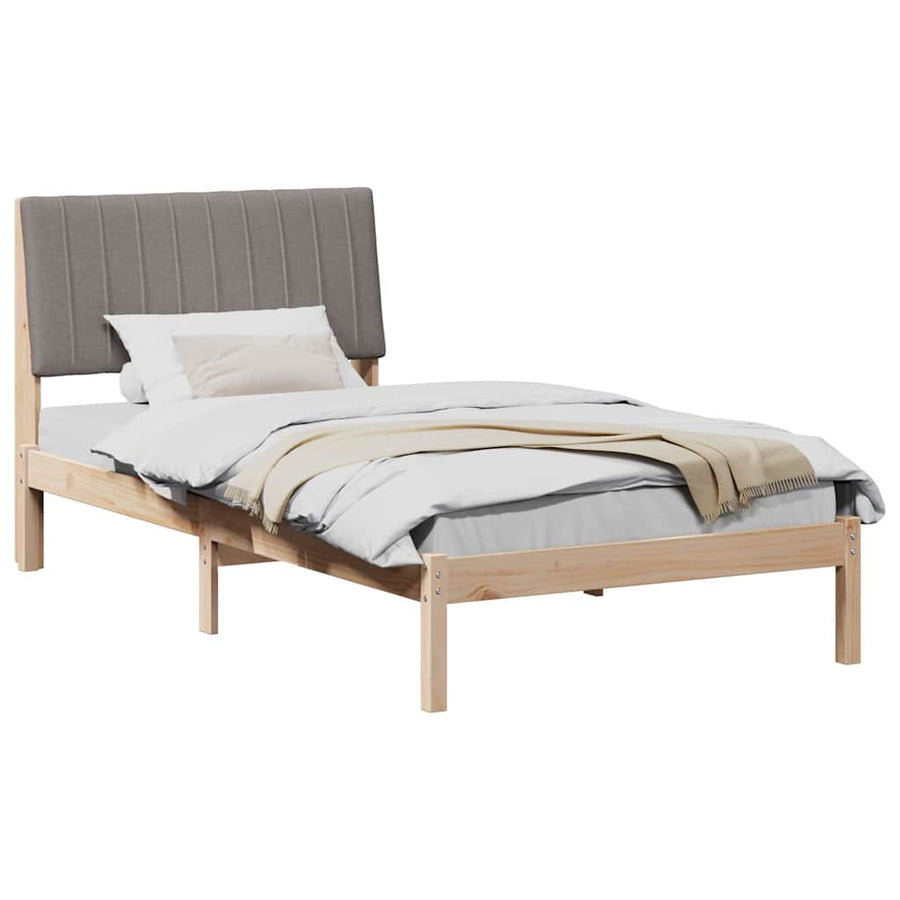 Bedframe met hoofdeinde Bruin 100 x 200 cm Stof