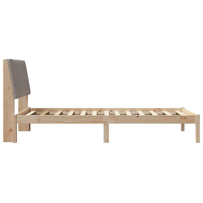 Bedframe met hoofdeinde Bruin 100 x 200 cm Stof