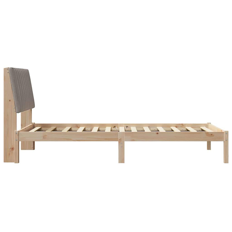 Bedframe met hoofdeinde Bruin 100 x 200 cm Stof