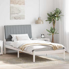 Bedframe 100x200 cm massief grenenhout wit