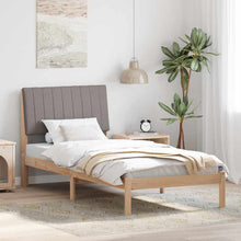 Bedframe met hoofdeinde Bruin 90 x 200 cm Stof