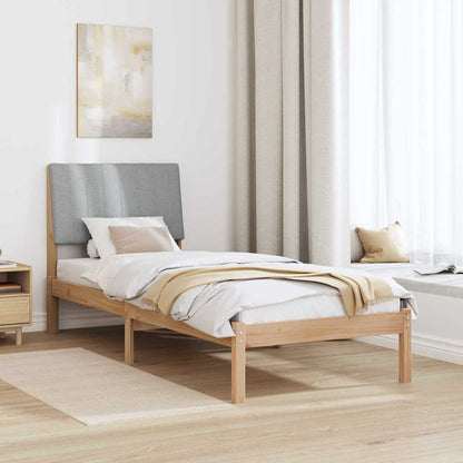 Bedframe met hoofdeinde Bruin 80 x 200 cm Stof