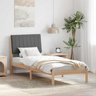 Bedframe massief grenenhout 80x200 cm bruin