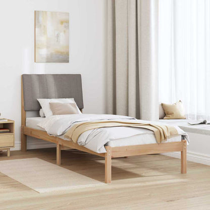 Bedframe met hoofdeinde Bruin 80 x 200 cm Stof
