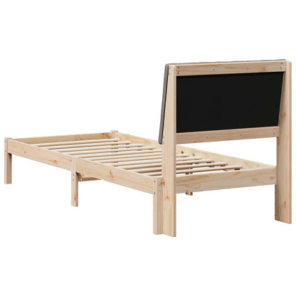 Bedframe met hoofdeinde Bruin 80 x 200 cm Stof