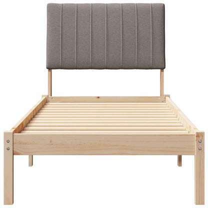 Bedframe met hoofdeinde Bruin 80 x 200 cm Stof