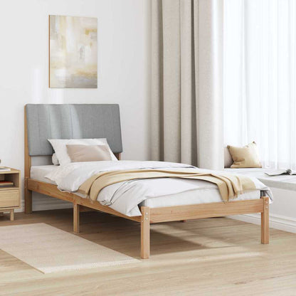 Bedframe met hoofdeinde Bruin 90 x 190 cm Stof