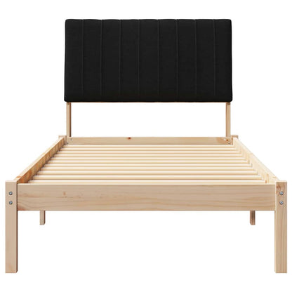 Bedframe met hoofdeinde Bruin 90 x 190 cm Stof