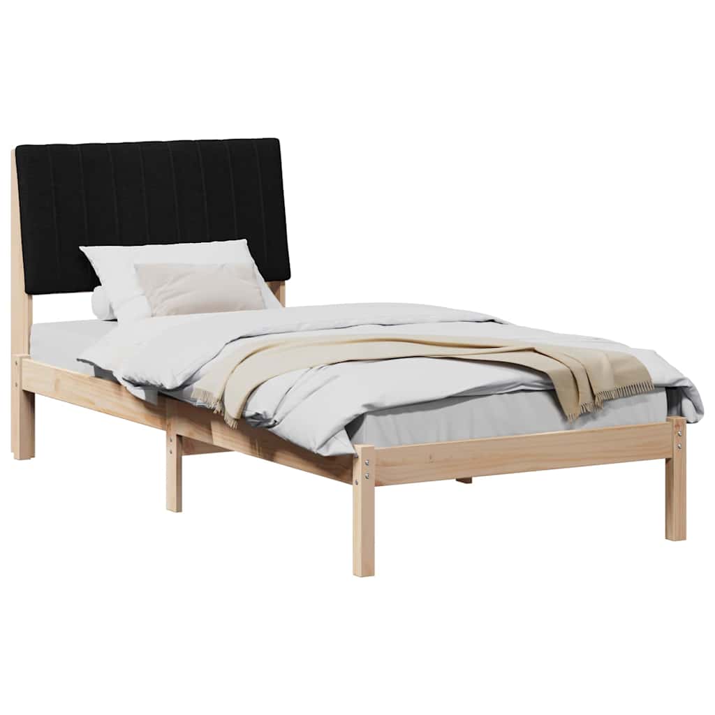Bedframe met hoofdeinde Bruin 90 x 190 cm Stof