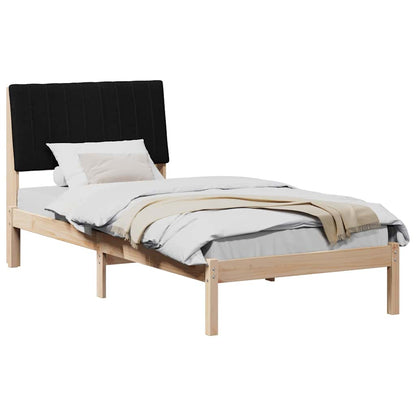 Bedframe met hoofdeinde Bruin 90 x 190 cm Stof