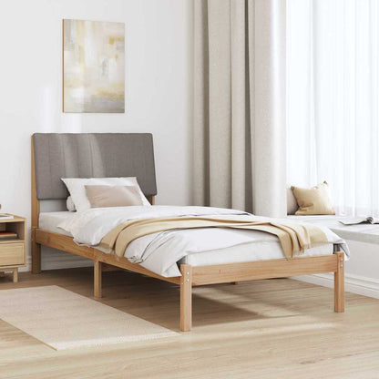 Bedframe met hoofdeinde Bruin 90 x 190 cm Stof