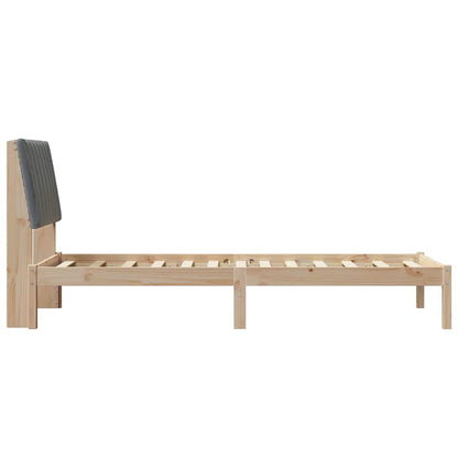 Bedframe met hoofdeinde Bruin 75 x 190 cm Stof