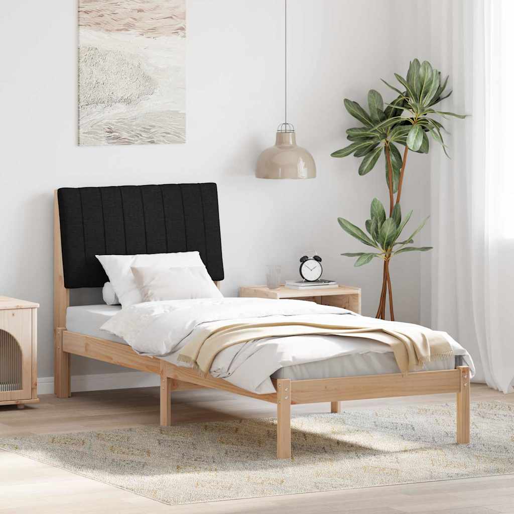 Bedframe met hoofdeinde Bruin 75 x 190 cm Stof