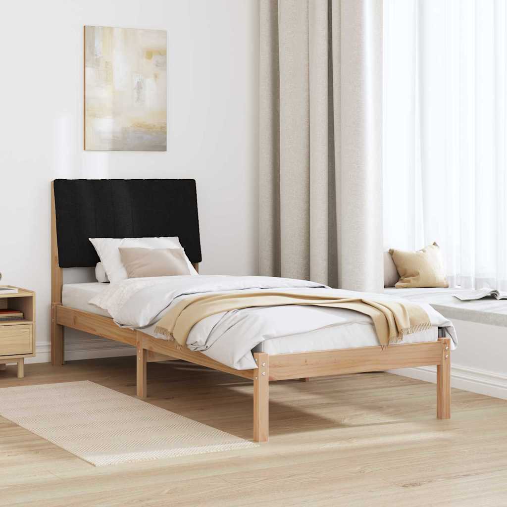 Bedframe met hoofdeinde Bruin 75 x 190 cm Stof