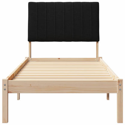 Bedframe met hoofdeinde Bruin 75 x 190 cm Stof