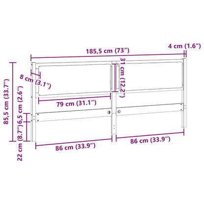 Hoofdbord Anders Bruin 180 cm Massief grenenhout