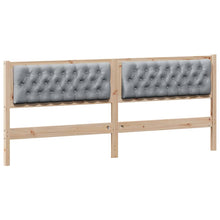 Hoofdbord Anders Bruin en lichtgrijs 200 cm Massief grenenhout