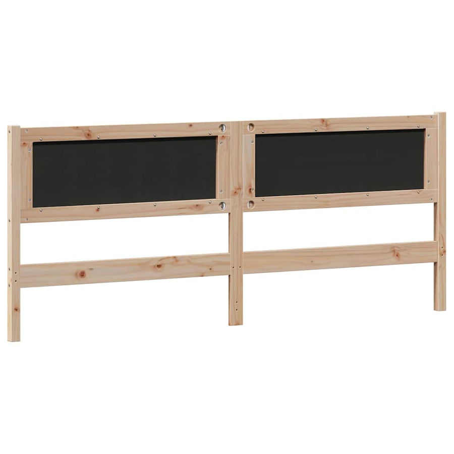 Hoofdbord Anders Bruin en lichtgrijs 200 cm Massief grenenhout