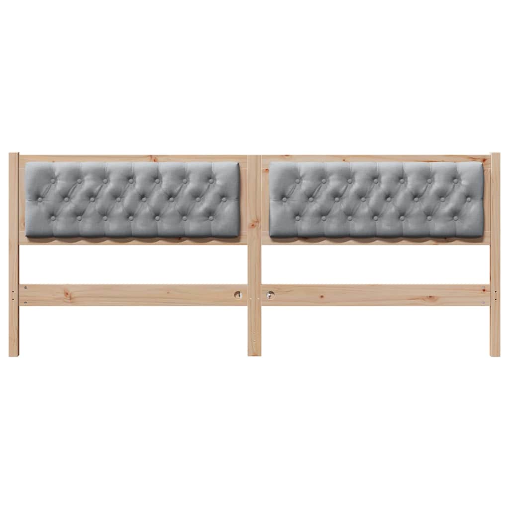 Hoofdbord Anders Bruin en lichtgrijs 200 cm Massief grenenhout