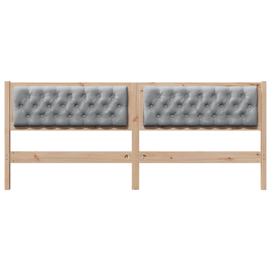 Hoofdbord Anders Bruin en lichtgrijs 200 cm Massief grenenhout