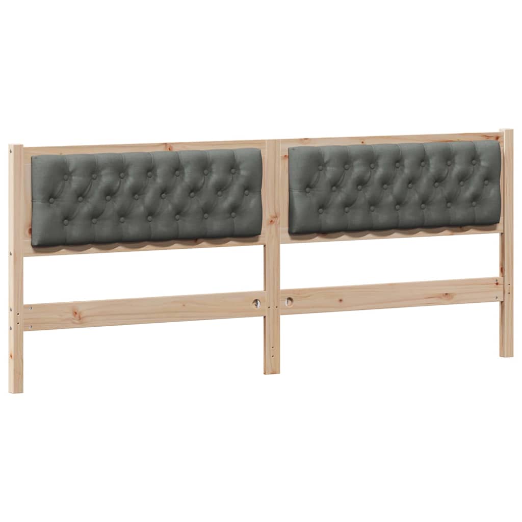Hoofdbord Anders Bruin en donkergrijs 200 cm Massief grenenhout