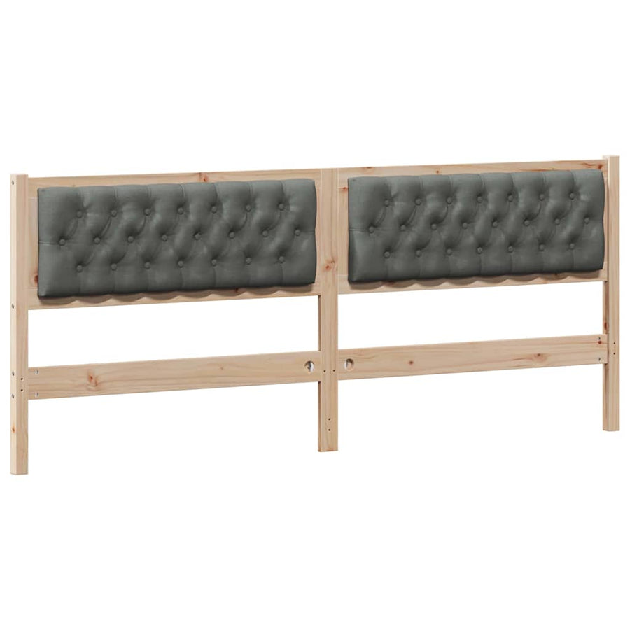 Hoofdbord Anders Bruin en donkergrijs 200 cm Massief grenenhout