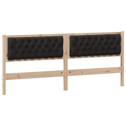 Hoofdbord Anders Bruin en zwart 200 cm Massief grenenhout